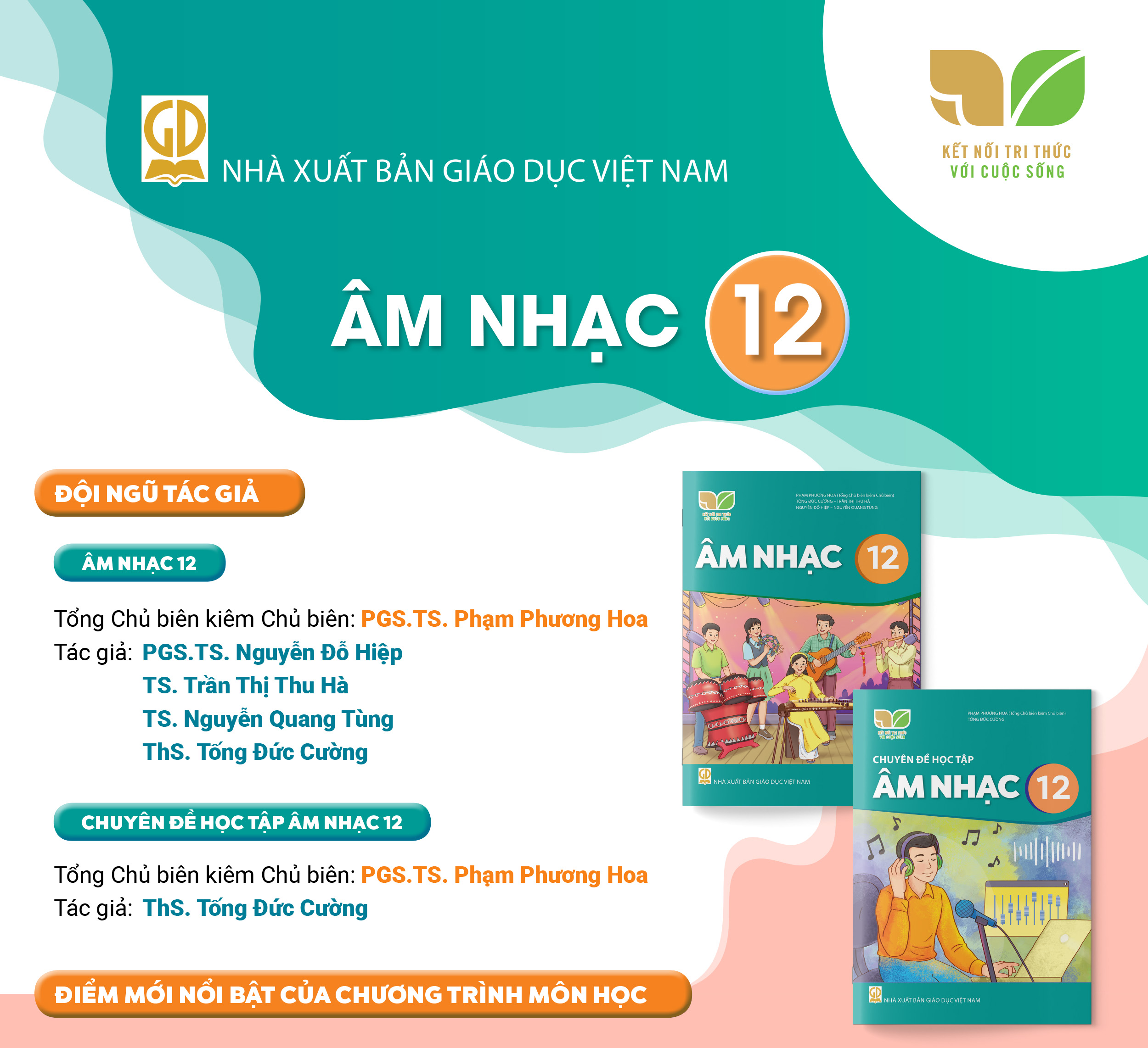 Infographic giới thiệu sách giáo khoa Âm nhạc 12 - Bộ sách Kết nối tri thức với cuộc sống