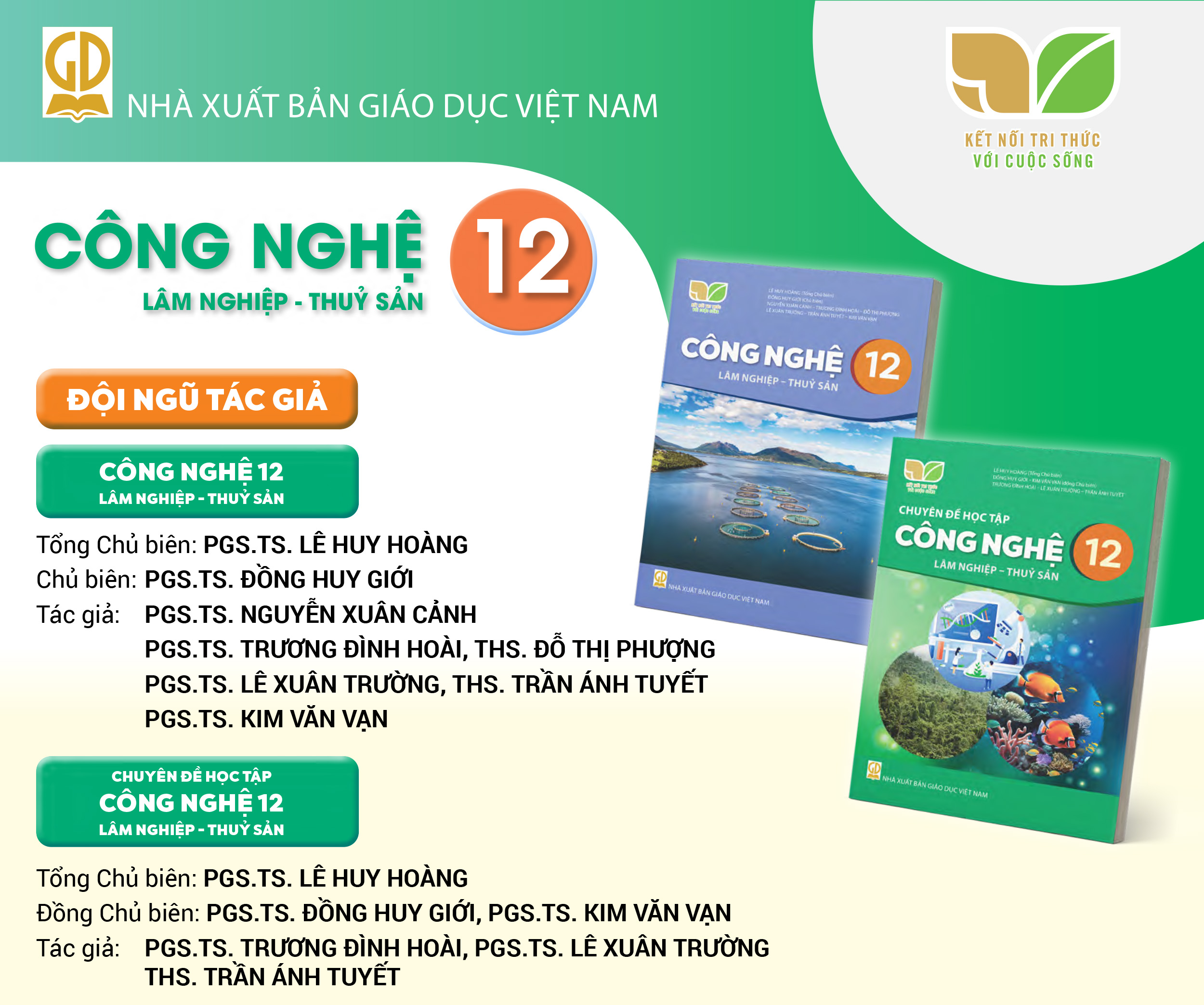 Infographic giới thiệu sách giáo khoa Công nghệ 12 Lâm nghiệp - Thuỷ sản  - Bộ sách Kết nối tri thức với cuộc sống