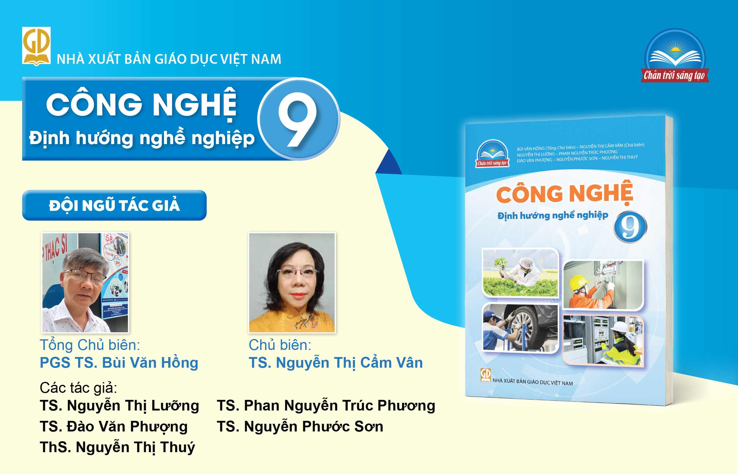 Infographic giới thiệu sách giáo khoa Công nghệ 9-Định hướng nghề nghiệp - Bộ sách Chân trời sáng tạo