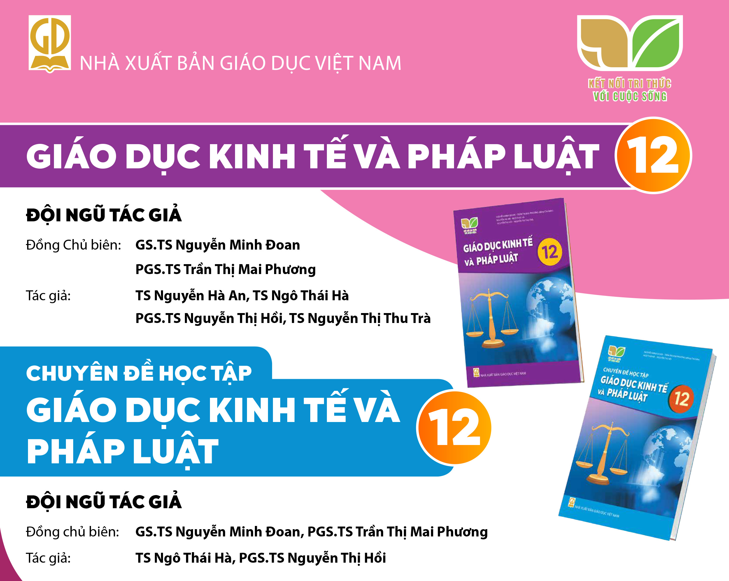 Infographic giới thiệu sách giáo khoa Giáo dục Kinh tế và Pháp luật 12 - Bộ sách Kết nối tri thức với cuộc sống