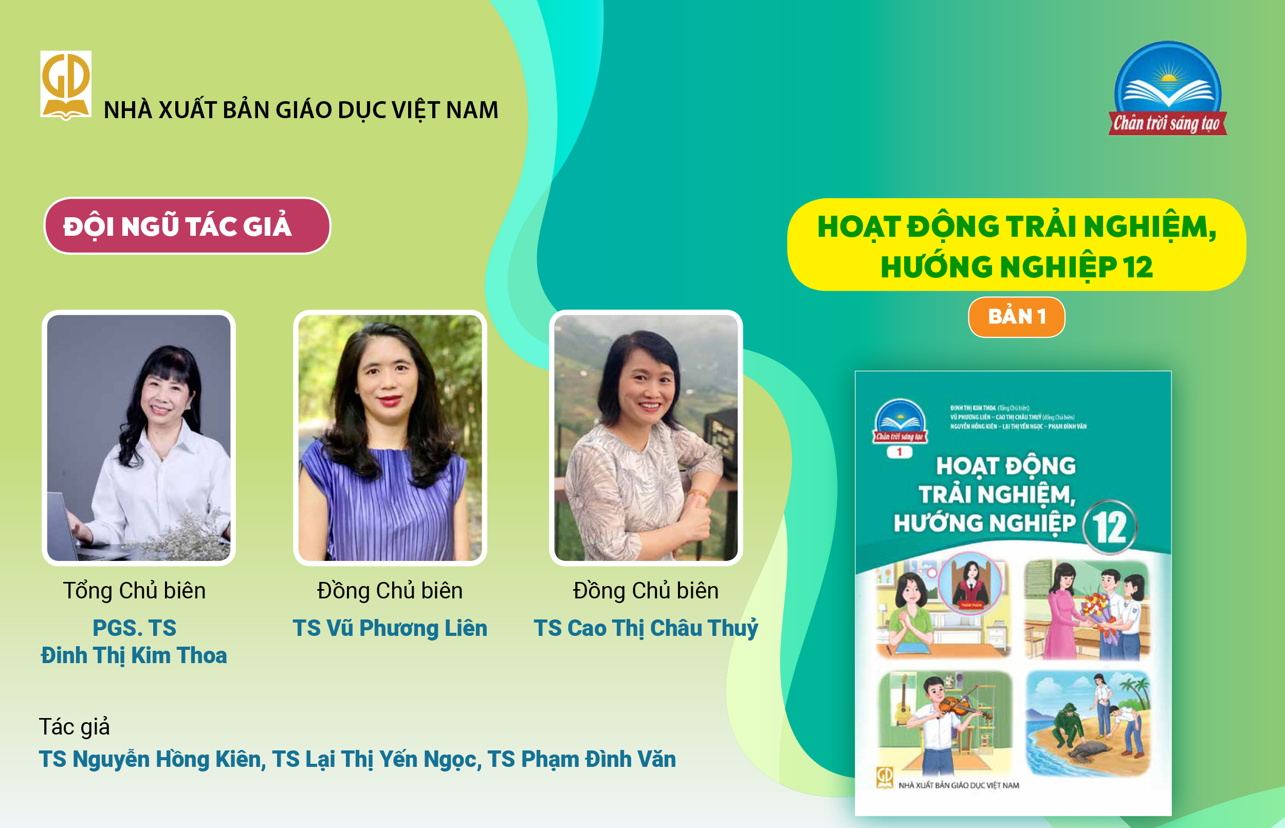 Infographic giới thiệu sách giáo khoa Hoạt động trải nghiệm, hướng nghiệp 12 bản 1 - Bộ sách Chân trời sáng tạo