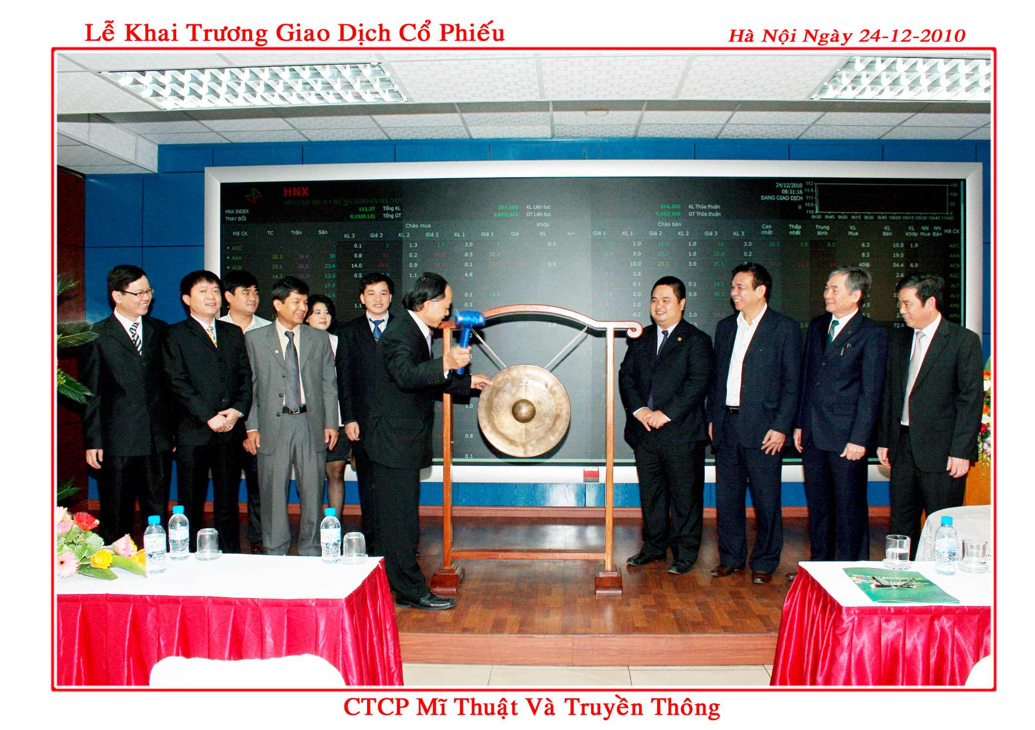 Công ty CP Mỹ thuật - Truyền thông niêm yết cổ phiếu tại Sở Giao dịch chứng khoán Hà Nội