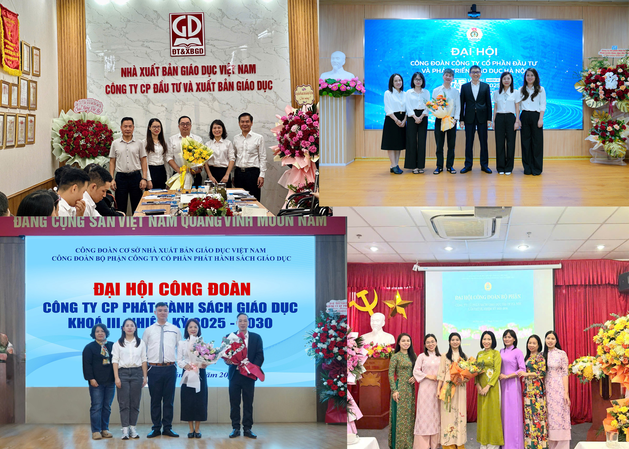 Các công đoàn bộ phận trực thuộc Công đoàn NXBGDVN đã tổ chức thành công Đại hội Công đoàn, nhiệm kỳ 2025 – 2030