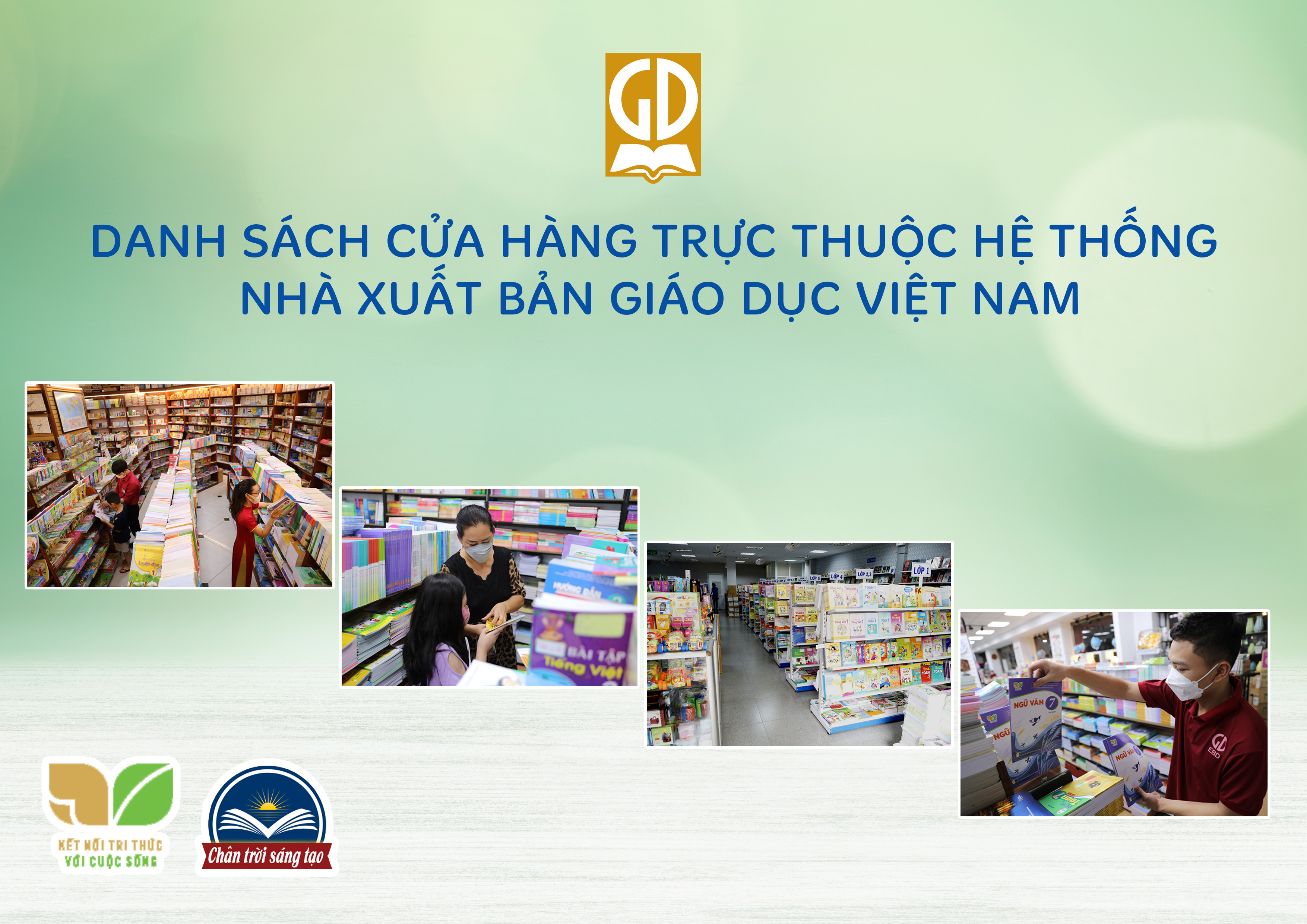 Danh sách cửa hàng trực thuộc hệ thống Nhà xuất bản Giáo dục Việt Nam