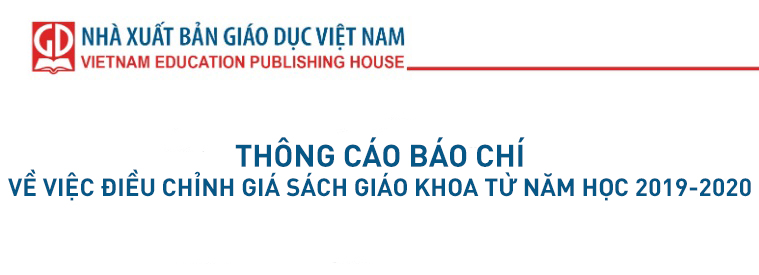 Thông cáo báo chí về việc điều chỉnh giá sách giáo khoa từ năm học 2019-2020